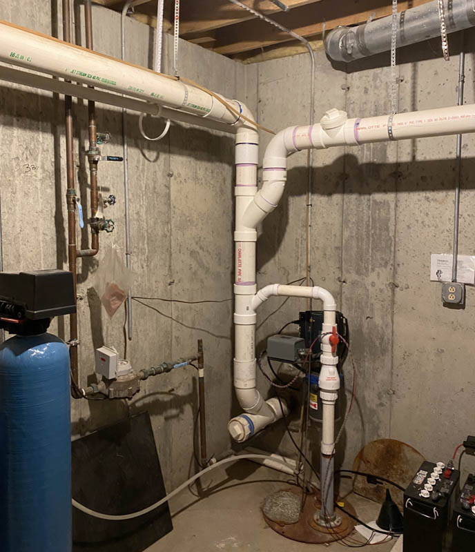 DMR Plumbing in Barrington, discharge line repipe1